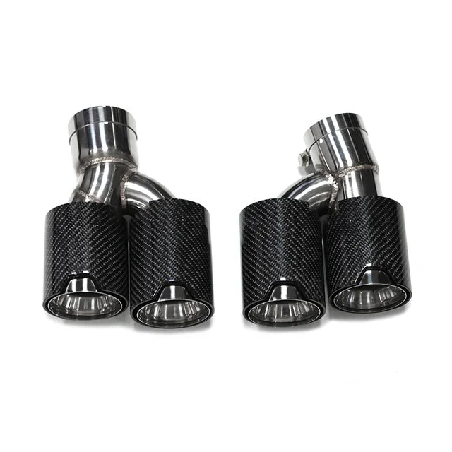 MP Style Carbon Fiber Exhaust Tips - BMW G30 5 series.