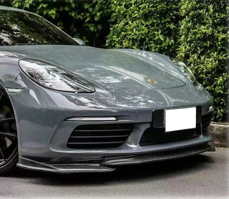 Carbon Fiber Front Lip - Porsche 718 Cayman/Boxster (2016-2023).