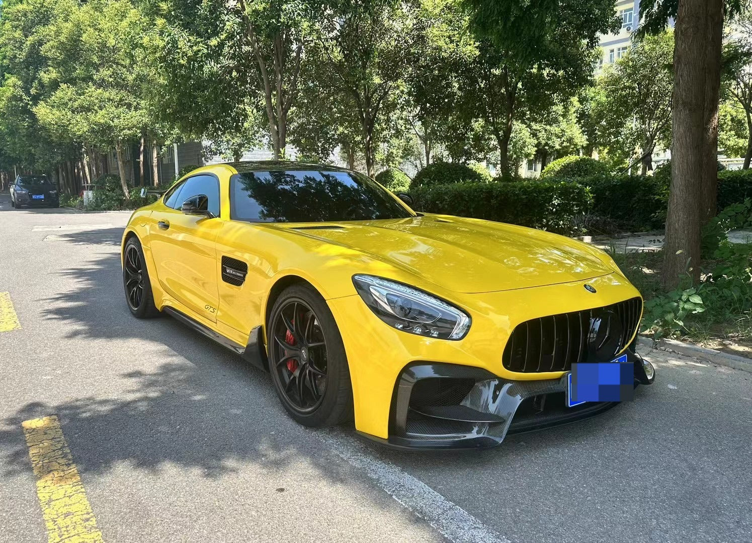 IMP Performance Style  Carbon Fiber Front Bumper- 2017-2021 Mercedes Benz AMG GT GTS GTC.