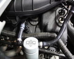 J&L Passenger Side Oil Separator 3.0 - Clear Anodized Ford Mustang V6 2011-2017