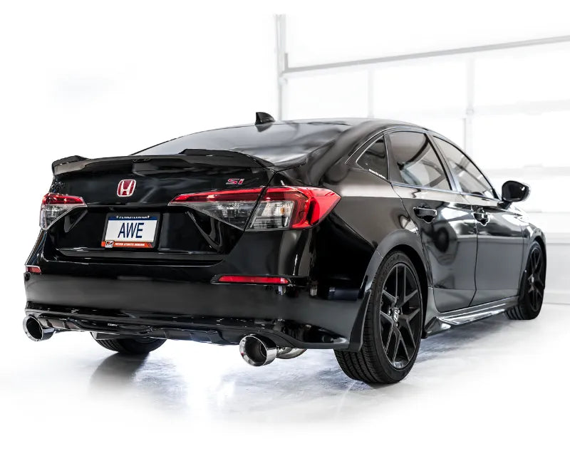 AWE Tuning Track Edition Exhaust | 3" Diameter | 5" Dual Chrome Silver Tips Acura Integra 2023-2025|Honda Civic Si 2022-2025