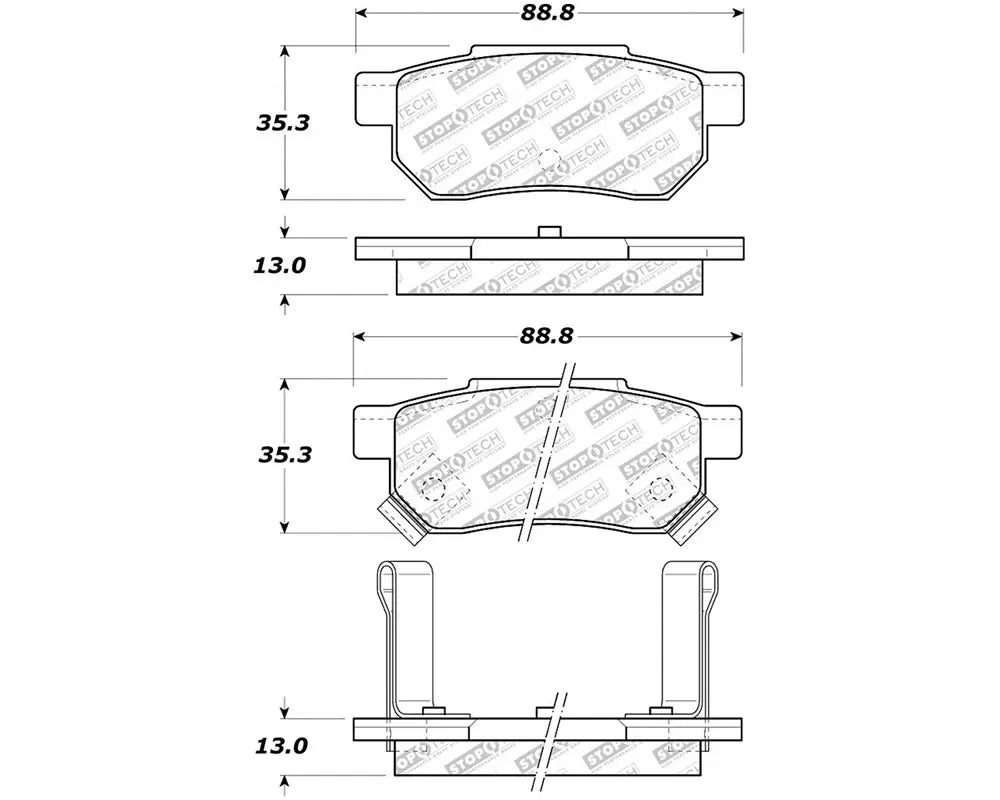 StopTech Brake Rotor Set - Front, Silver, for Honda Civic 2006-2011, 305.0374.