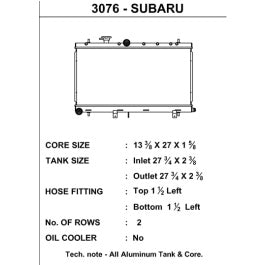 CSF 2002-2007 WRX STi Full-Size 'Competition Race Spec' Radiator.