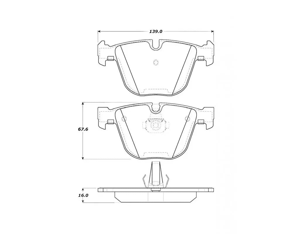 StopTech Performance Brake Pads for Honda Civic 2006-2011, Black 308.0919.