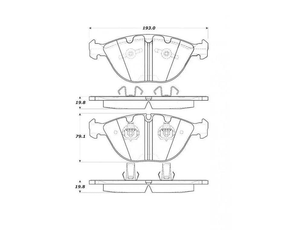 StopTech Performance Brake Pads for Honda Civic 2006-2011, Ceramic 308.1151.