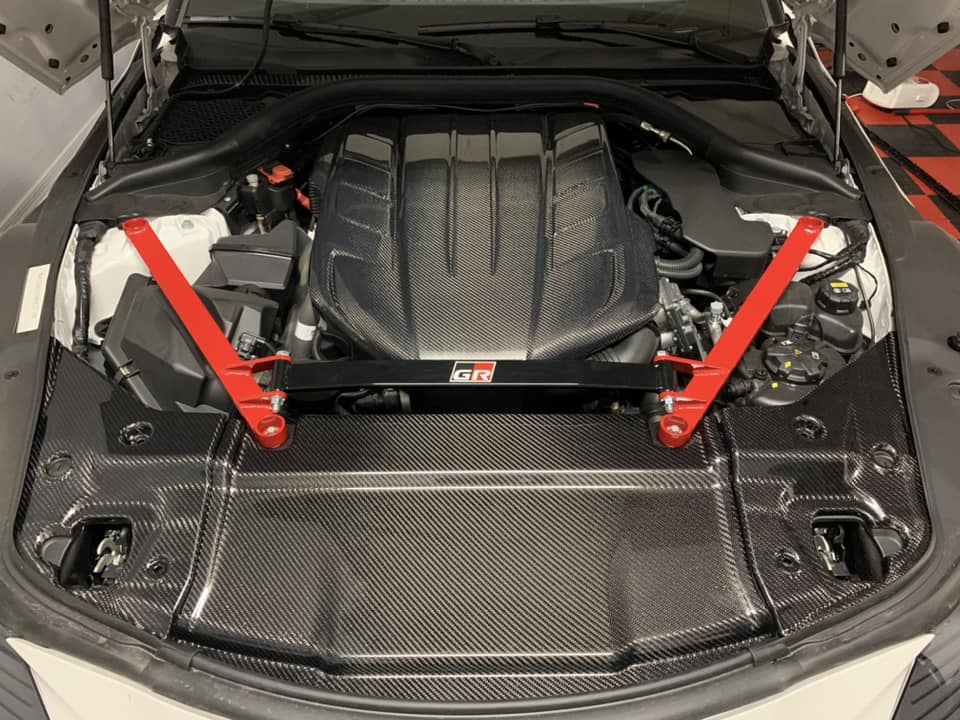 Carbon Fiber Engine Cover - Toyota A90 Supra.