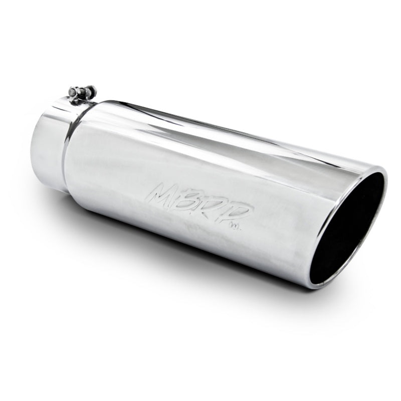 MBRP Universal Tip 6in OD Angled Rolled End 5in Inlet 18in Length T304 Exhaust