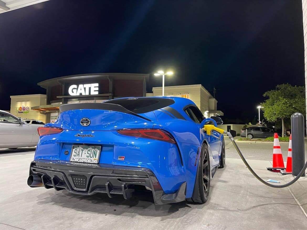 Carbon Fiber Rear Diffuser V2 for Toyota A90 Supra.