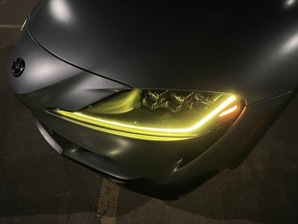 Yellow  Headlight DRL Module - Toyota Supra A90/A91.