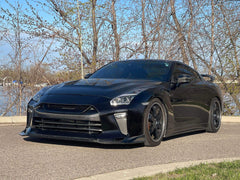 TS-Style Carbon Fiber Car Front Lip Diffuser - Nissan GTR R35 2017-2019.