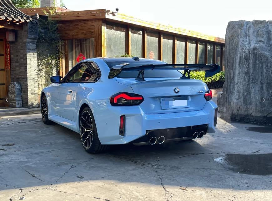 AD Style Carbon Fiber Swan Neck Wing - BMW G87 / F87 M2 & G42 / F22 2 series.