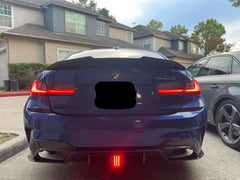 ABS Gloss Black Rear Diffuser w/Brake Light for BMW 3 Series G20 G21 330i M340i.