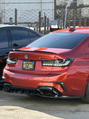 Y Style Gloss Black Rear Diffuser - BMW G20 3 Series Pre LCI