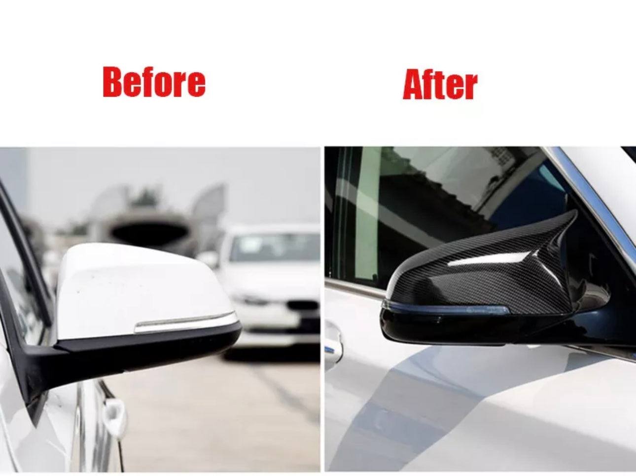 M style Carbon Fiber Mirror Cap Set - BMW F10 & F07 5 Series.