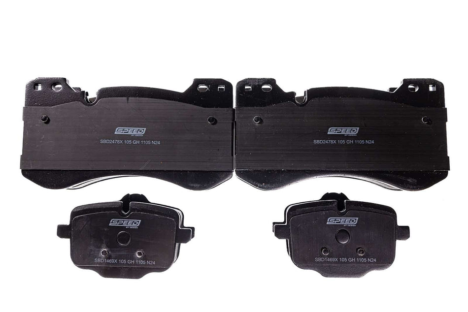 SBD Ceramic Brake Pads for 2021+ BMW M2 / M3 / M4 Iron Rotors (G80/G81/G82/G83/G87)