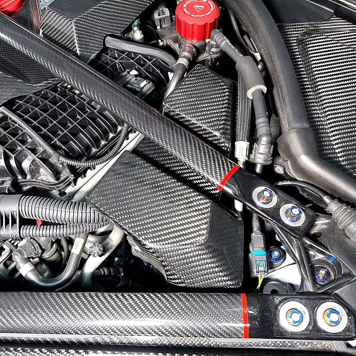 Dry Carbon Fiber Full Engine Bay Cover Kit - BMW G80 M3 & G82 M4.