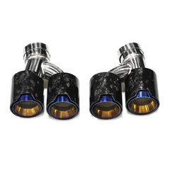 MP Style Carbon Fiber Exhaust Tips - BMW G30 5 series.