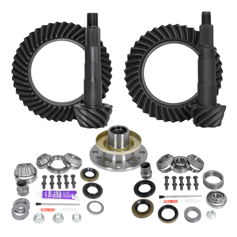 Yukon Gear Ring & Pinion Gear Kit Front & Rear for Toyota 8/7.5R Diff (w/Factory Locker) 4.56 Ratio
