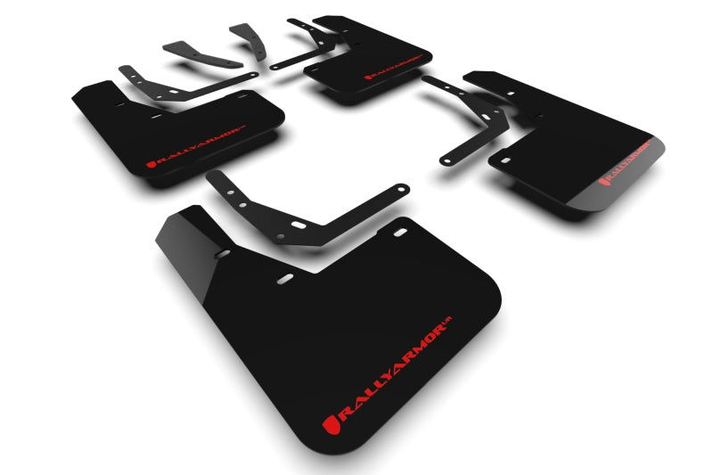 Rally Armor 24-25 Hyundai Kona/Kona EV Black UR Mud Flap w/Red Logo
