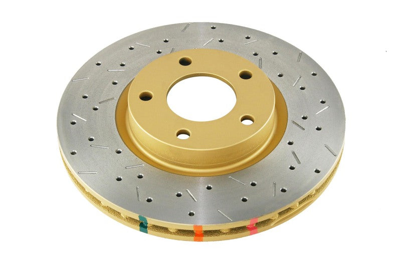 DBA 04-05 Mazda 3 2.3L (exc. MazdaSpeed) Front Drilled & Slotted 4000 Series Rotor