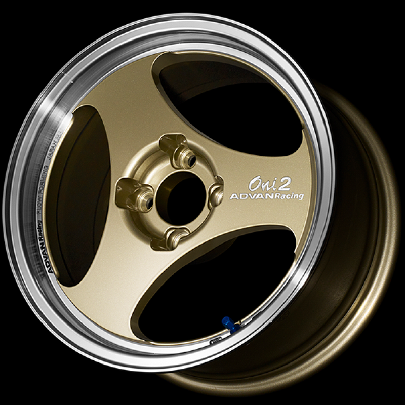 Advan ONI2 15x5.0 / +45 Offset / 4-100 / 63mm Bore / Machining & Champagne Gold