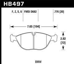 Hawk 99-09 / 11-12 Mercedes SL Class HPS 5.0 Front Brake Pads