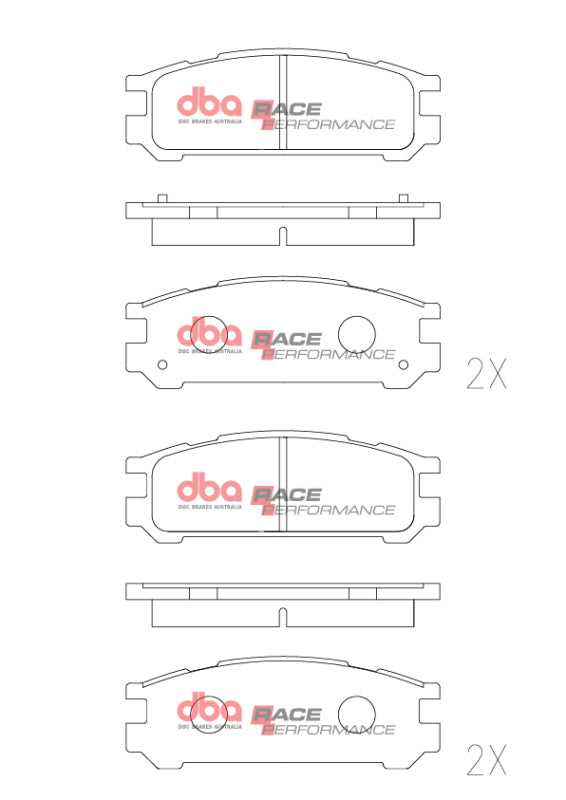 DBA 98-04 Subaru Impreza WRX RP Performance Rear Brake Pads