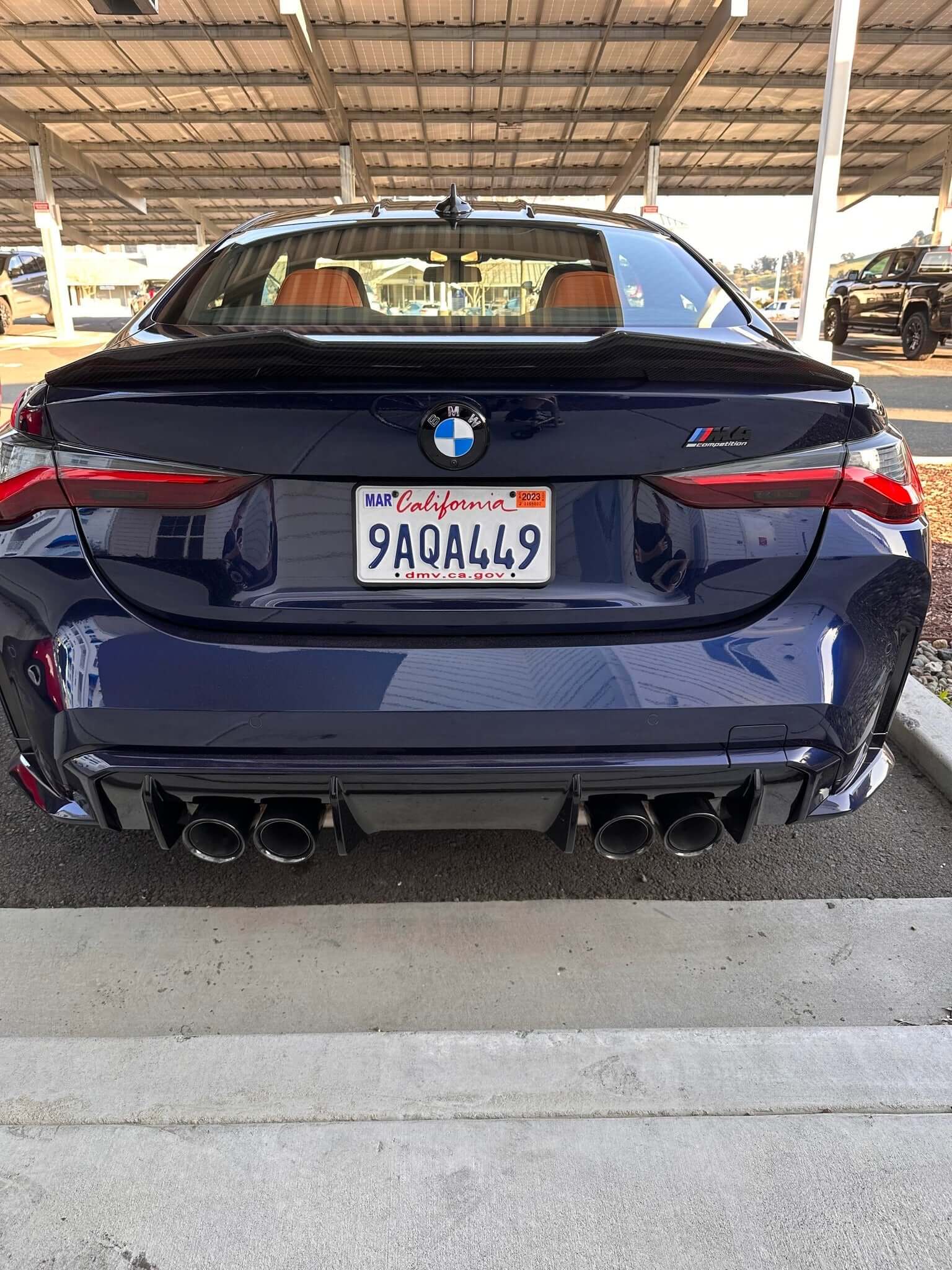 PSM Style High Kick Carbon Fiber Trunk Spoiler - BMW G82 M4 & G22 4 Series.