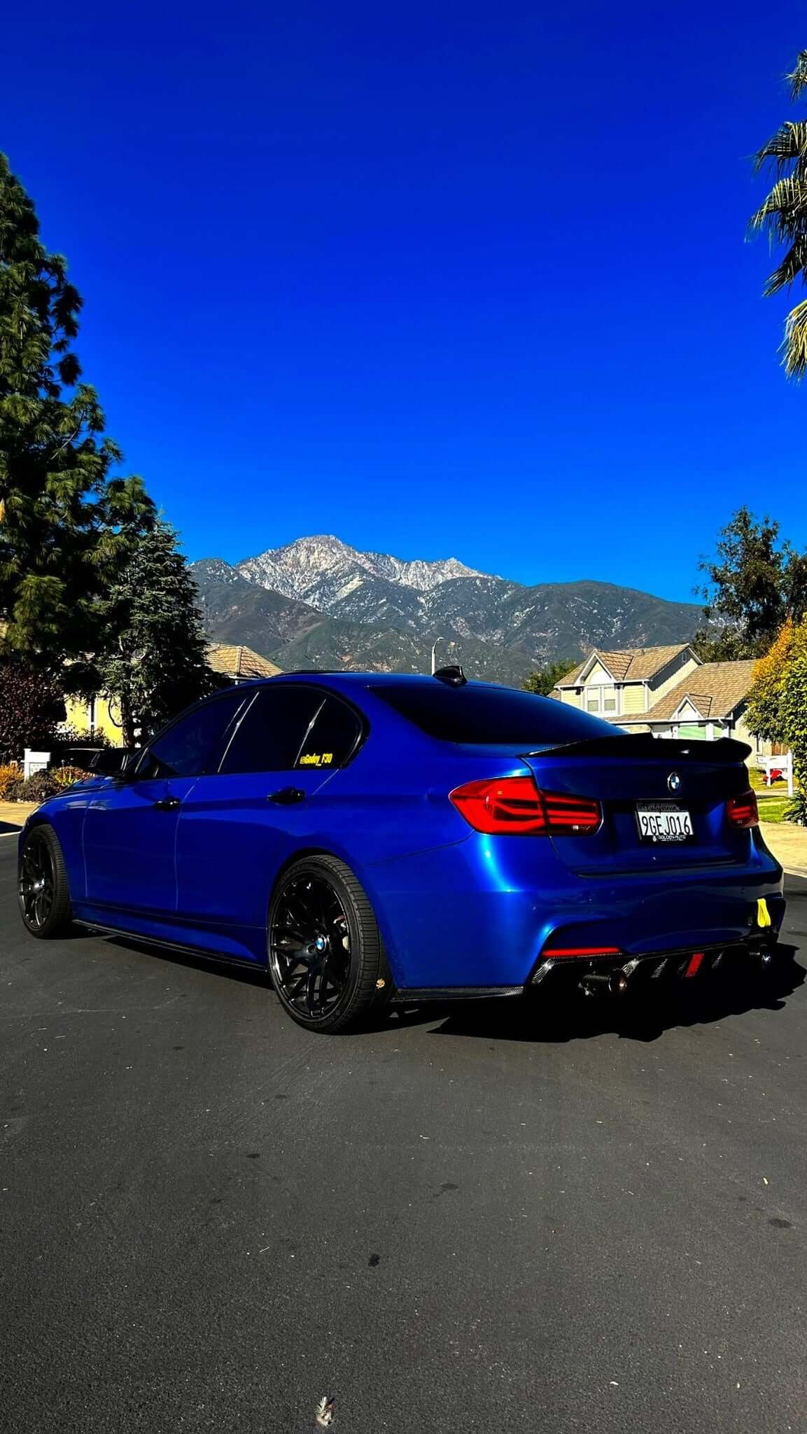MP Style Carbon Fiber Rear Diffuser w/ Brake Light - BMW F30 3 Series.
