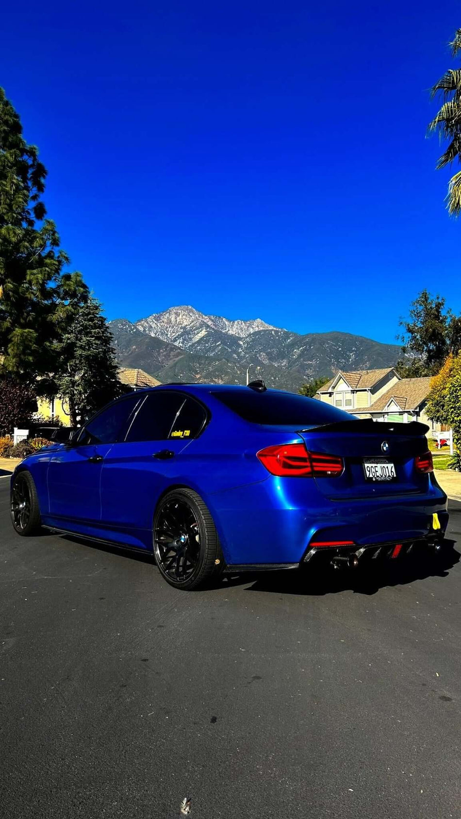 MP Style Carbon Fiber Rear Diffuser w/ Brake Light - BMW F30 3 Series.