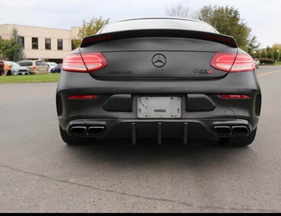 MC Style Carbon Fiber Rear Diffuser - Mercedes Benz W205 C63 AMG C-Class.