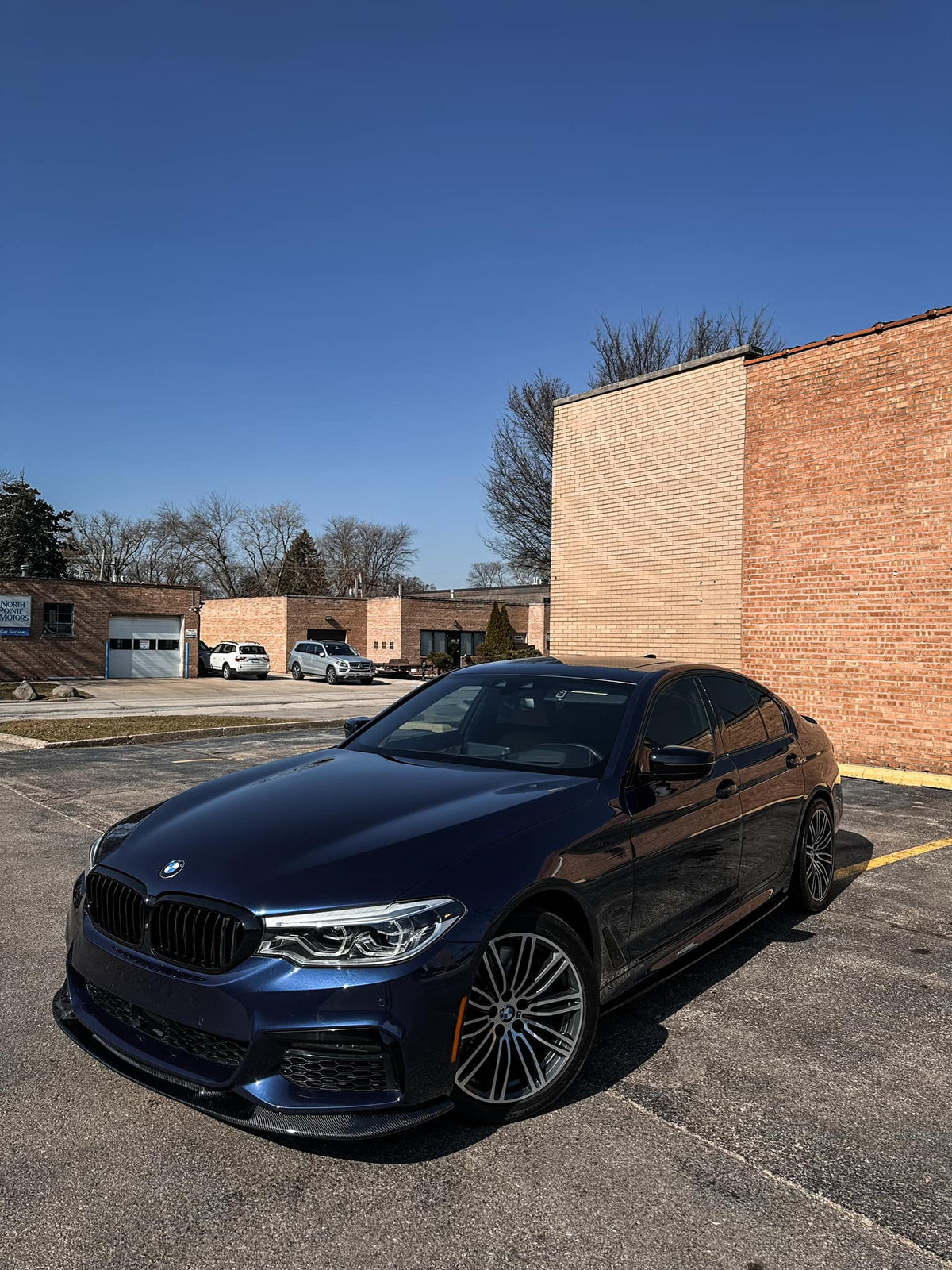 Carbon Front Bumper Lip - BMW G30/G38 LCI M-Tech 5 Series.