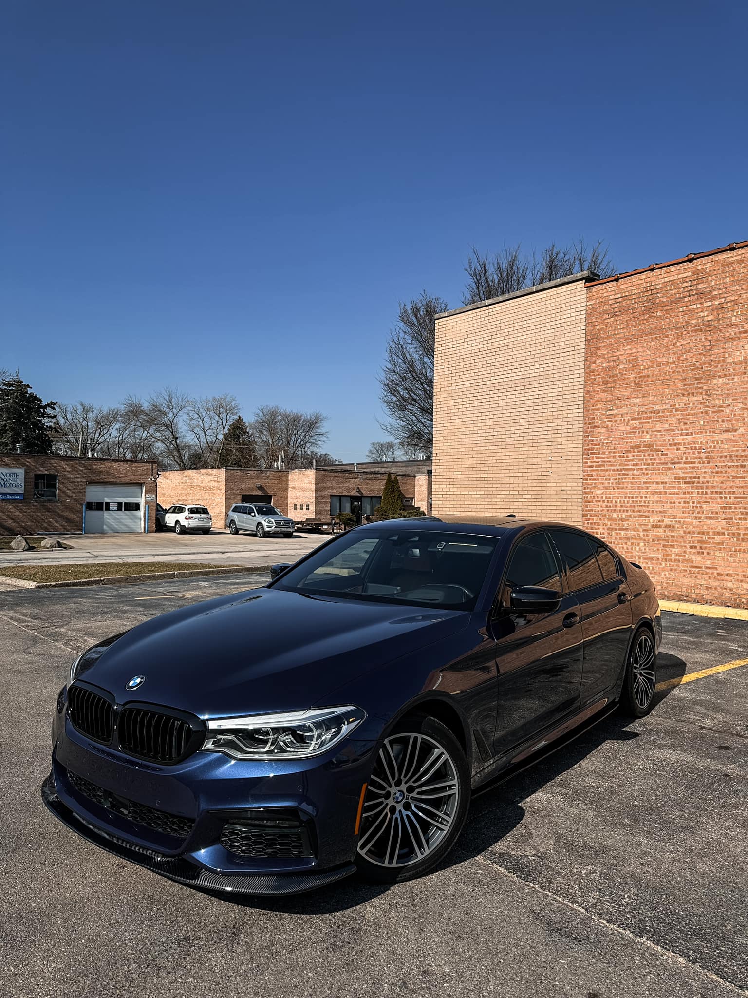 Carbon Front Bumper Lip - BMW G30/G38 LCI M-Tech 5 Series.