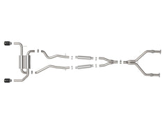 aFe 14-15 Infiniti Q50 V6 3.7L Takeda 2.5in 305 SS Cat Back Exhaust System w/ Black Tips