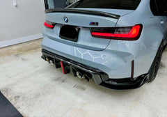 Carbon Fiber Rear Diffuser w/ brakelight V1 - BMW G80 M3 & G82 / G83 M4.