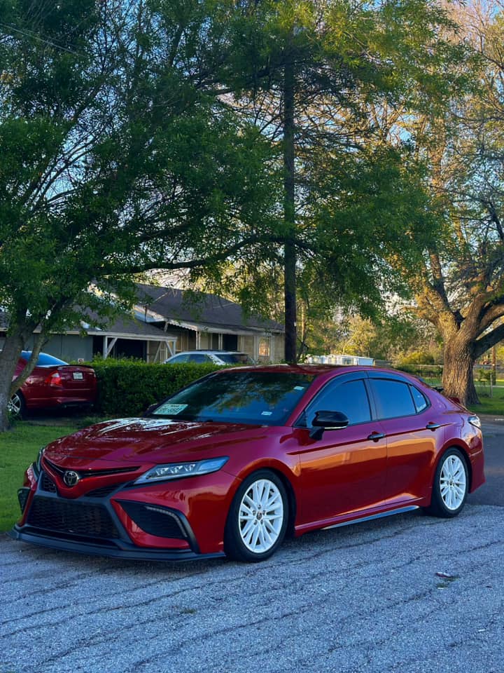 Matt Black Front Bumper Lip Splitter - 18-20 Toyota Camry SE XSE.