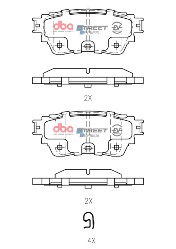 DBA 19-24 Nissan Altima (w/Electronic Parking Brake) Street Ceramic Front Brake Pads