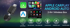 WireLess Apple Carplay & Android Carplay Auto Plug Smart Box USB&Type-c Adapter - Universal.