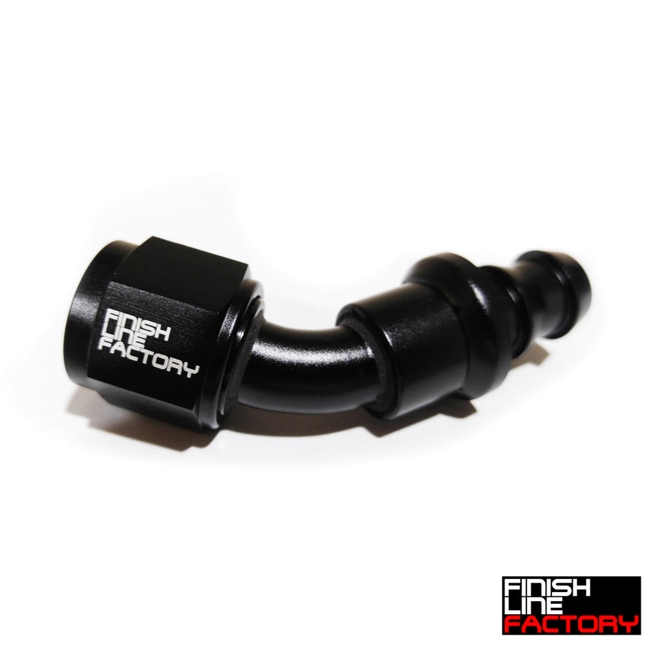 FLF Push Lock Hose End - 45 Degree