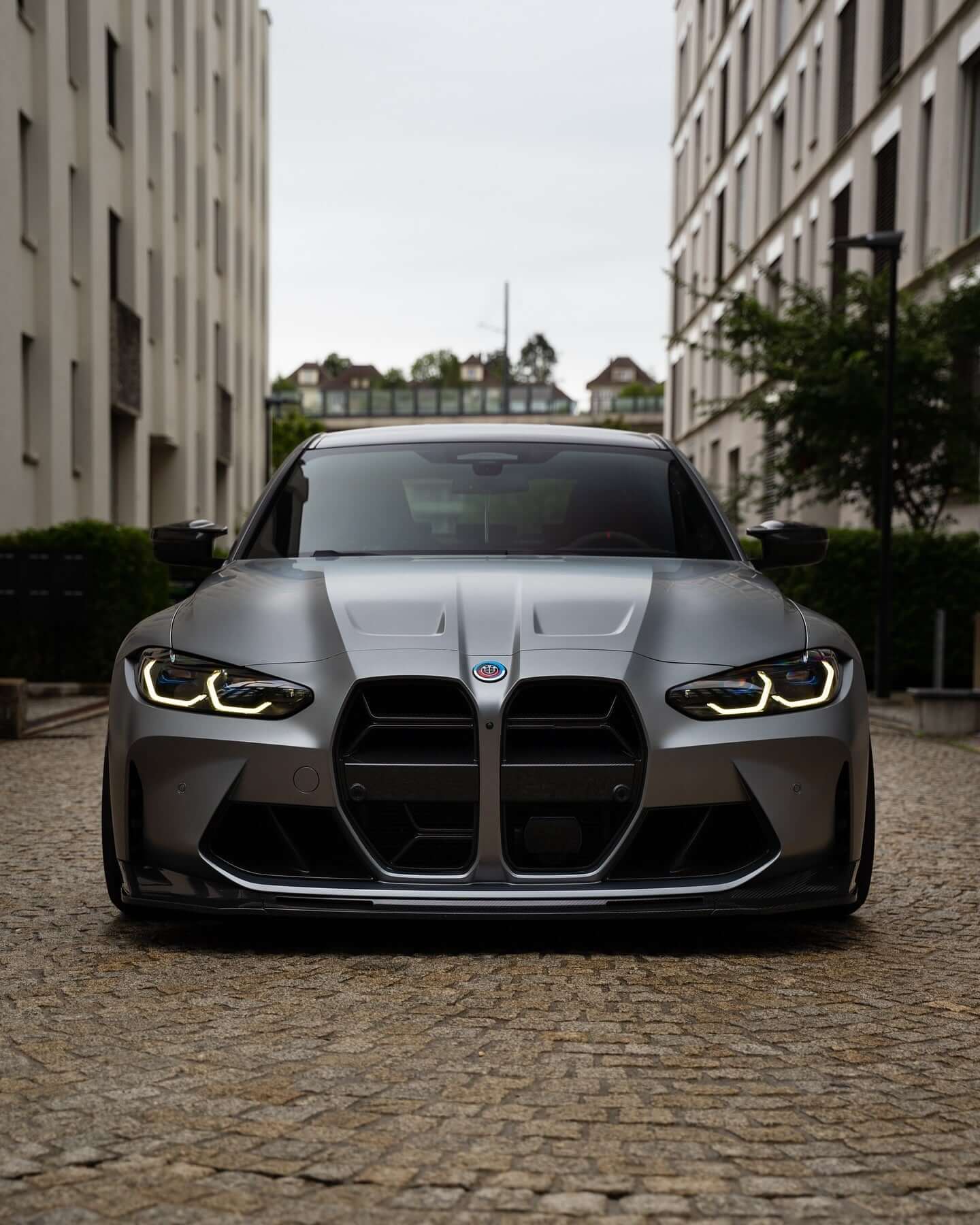 Carbon Fiber 50th Years M Heritage Emblem Roundel Cover &  Hub Cap Replacement (7 Piece)- BMW Roundel.