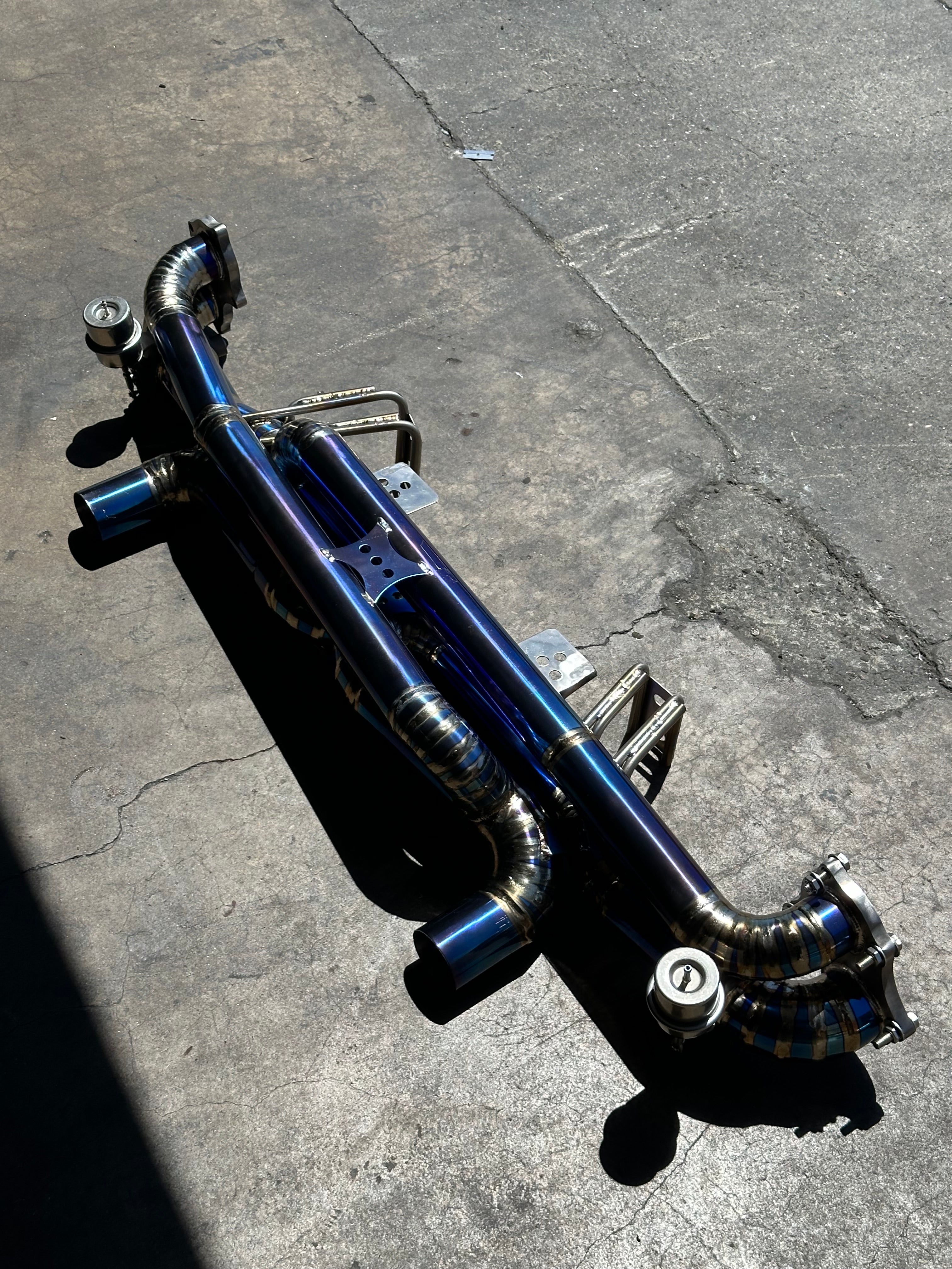 Titanium Valved Exhaust System Catback - Porsche 718 GT4.