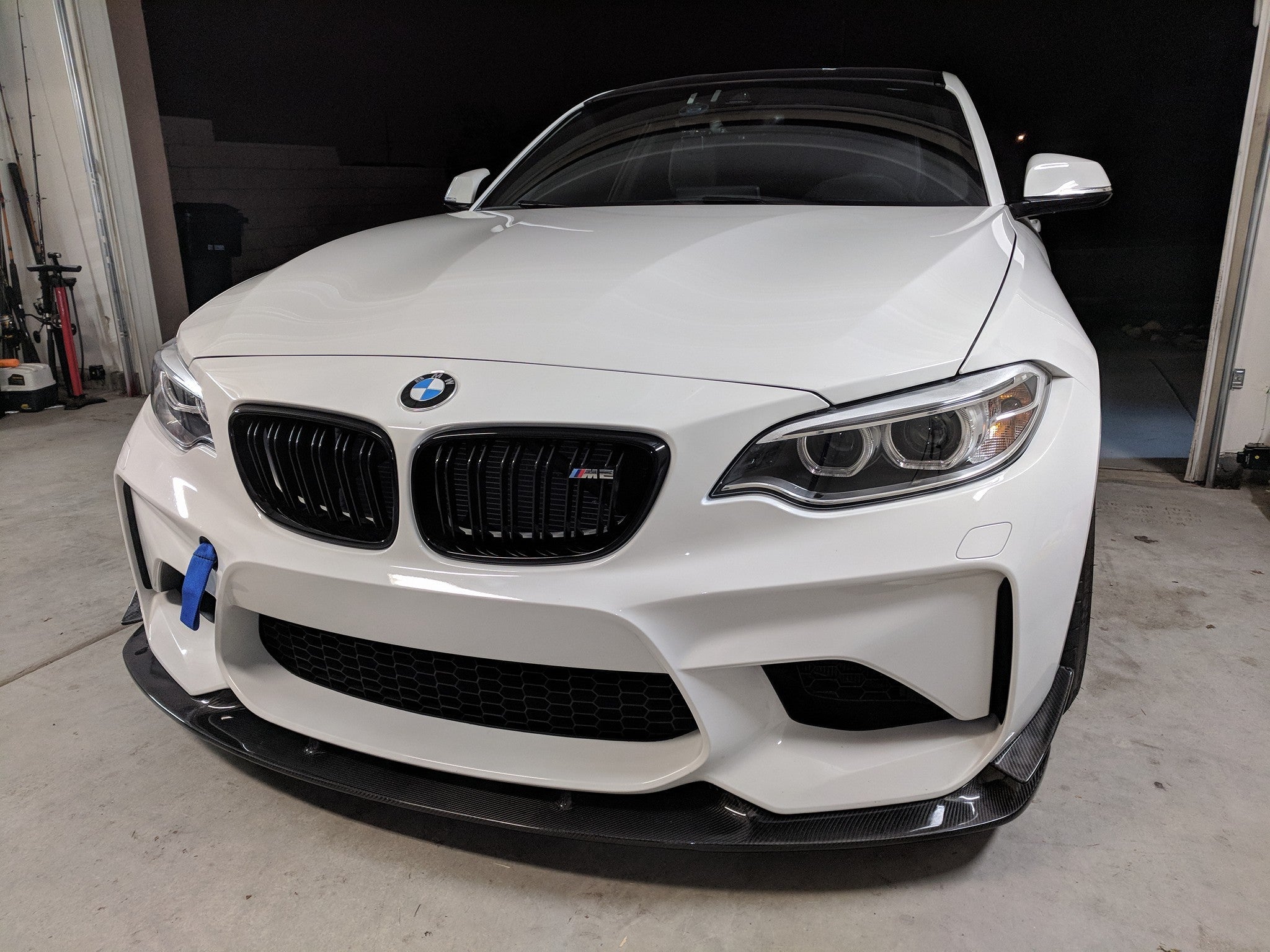 3D Design Style Carbon Fiber Front Lip - BMW F87 M2.