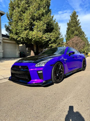V Style Carbon Fiber Front Lip - Nissan GTR R35 2017-2021.