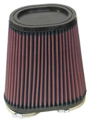 K&N Universal Rubber Filter Dual Flange Oval Tprd 3.75in Base O/S W x 3.438in Top O/S W x 6.75in H