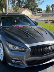 vented Carbon fiber Hood - 2014-2017 Infiniti Q50.