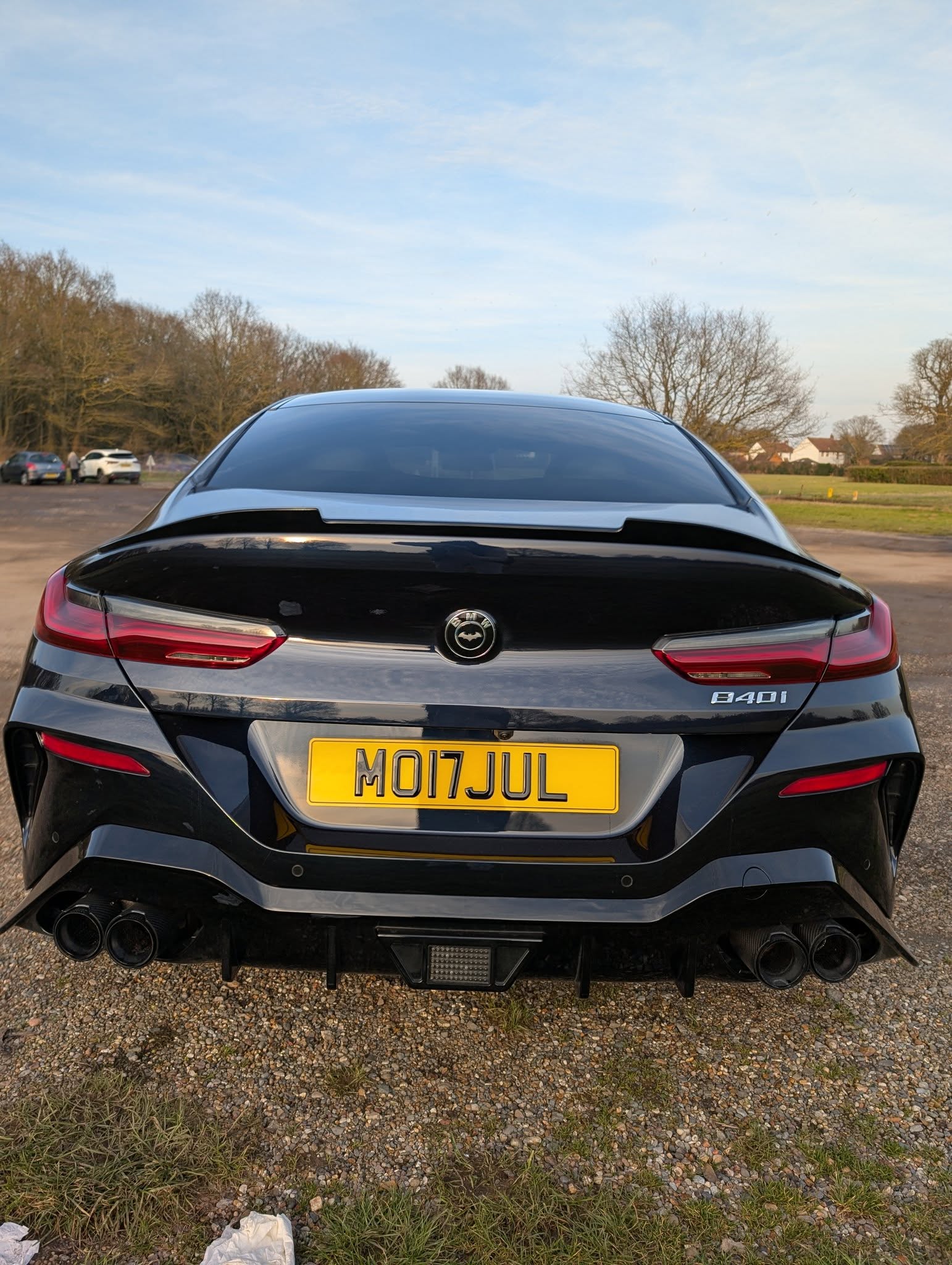 Carbon Fiber Rear Diffuser w/ LED - BMW M850i 840i M Sport 2020-2023.