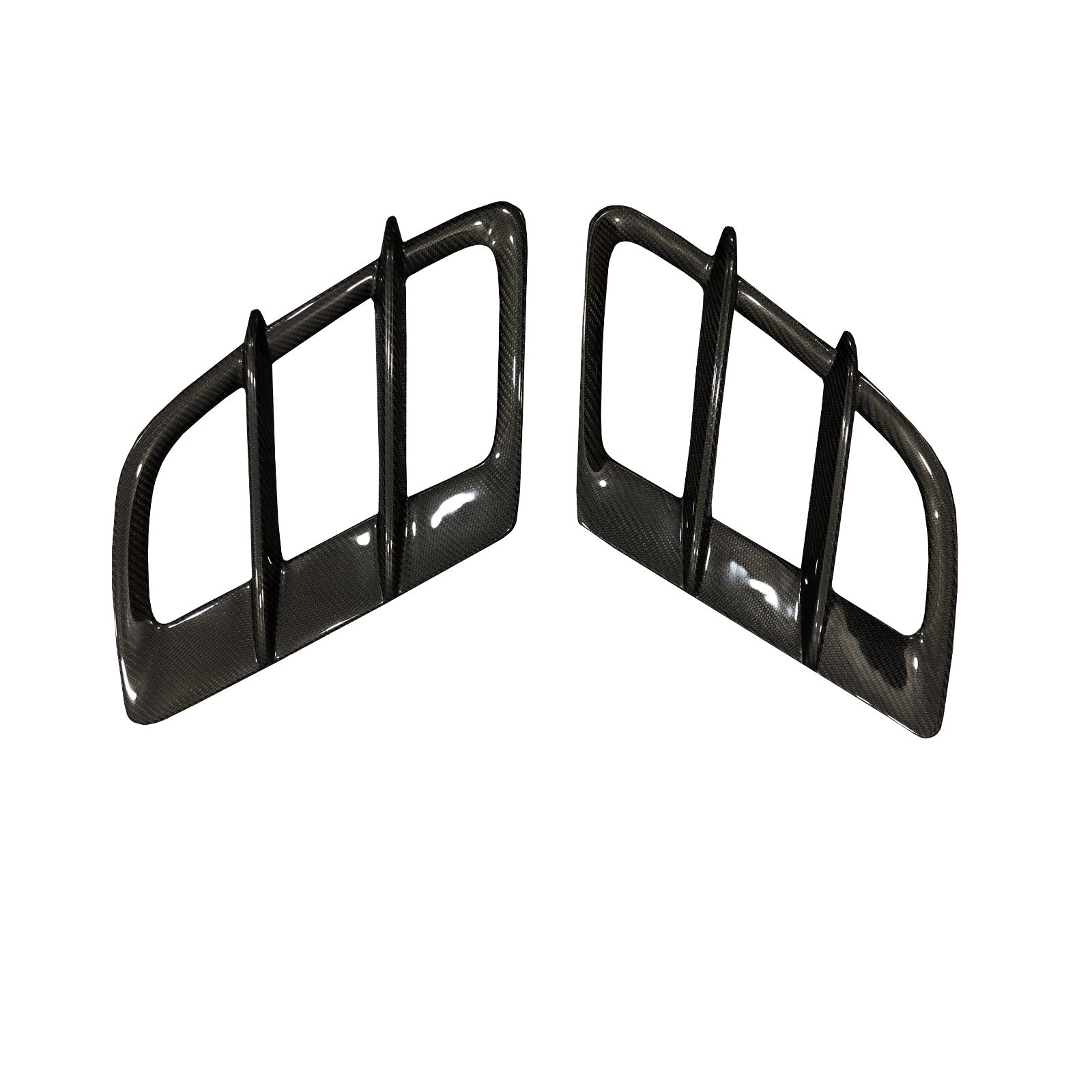 Carbon Fiber Engine Hood Vent Trim Set - Mercedes AMG GT 2015-2022.
