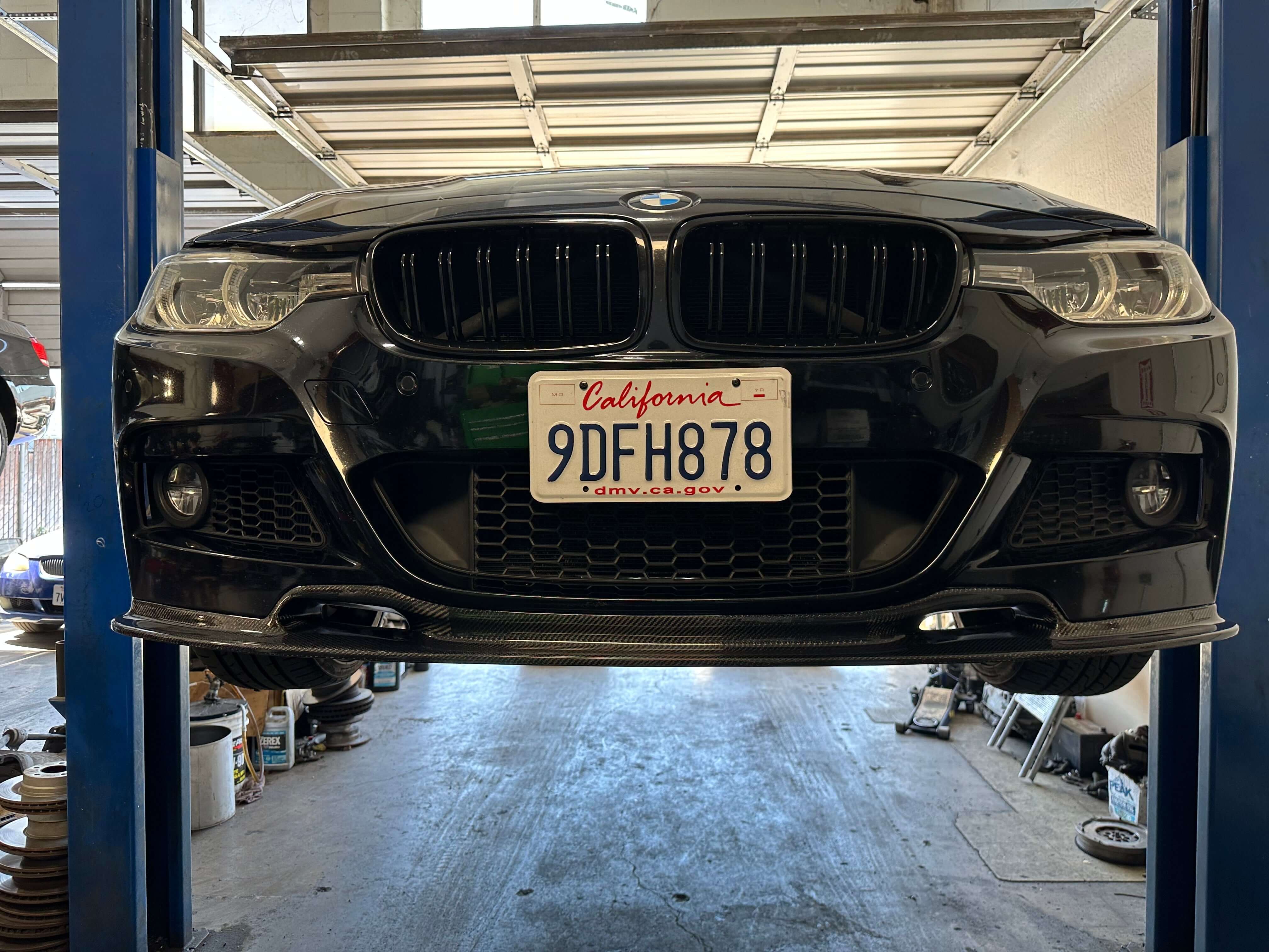 Carbon Fiber M Sport Front Bumper Lip for BMW F30 3 Series 2012-2019 V style.