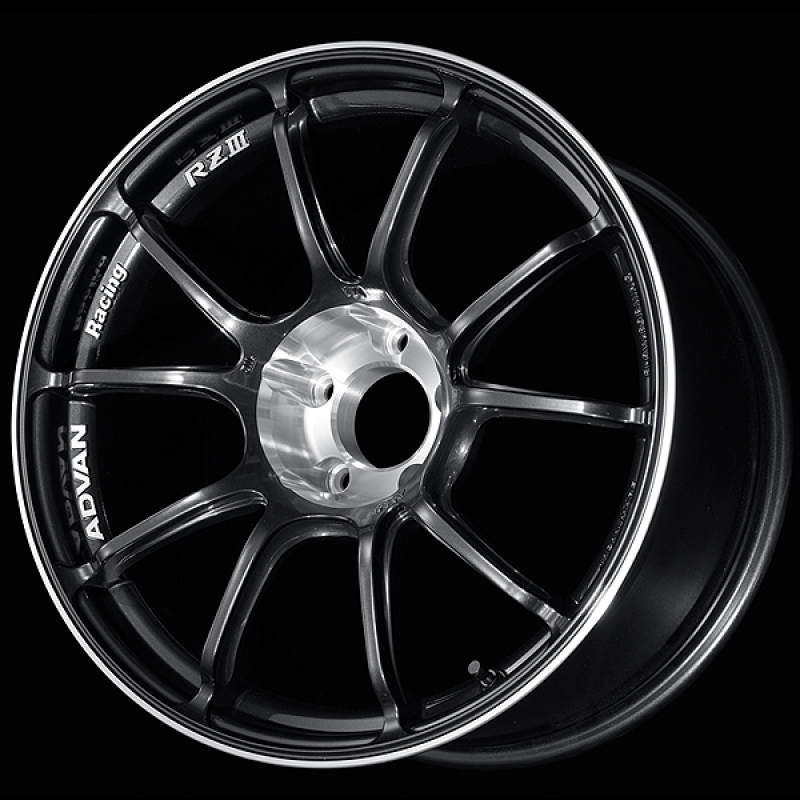 Advan RZIII 18x9.5 / +45 Offset / 5x114.3 BC / 73mm Bore / Black Gun Metallic & Diamond Cut
