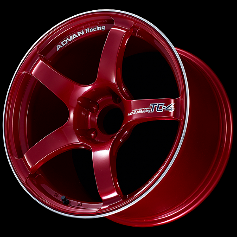 Advan TC4 17x6.5 / +40 Offset / 4-100 / 63mm Bore / Racing Candy Red & Ring